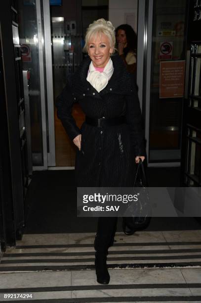 Debbie McGee arrives at BBC Broadcasting House for the Strictly Come Dancing Final Press Conference on December 14, 2017 in London, England.