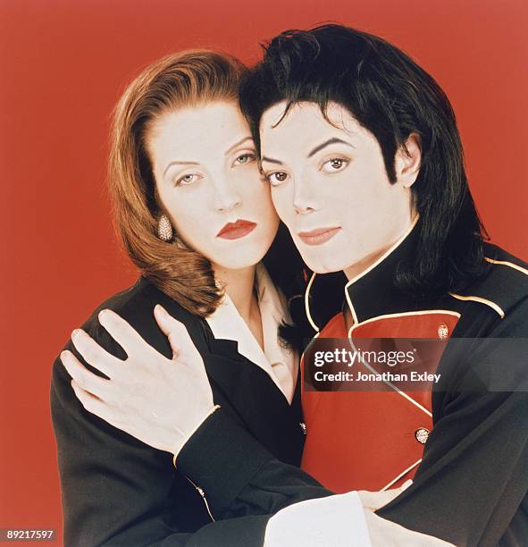 Singer/Songwriter Michael Jackson and Lisa Marie Presley in 1996.