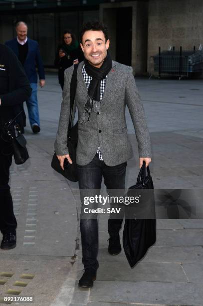 Joe McFadden arrives at BBC Broadcasting House for The Strictly Come Dancing Final Press conference on December 14, 2017 in London, England.