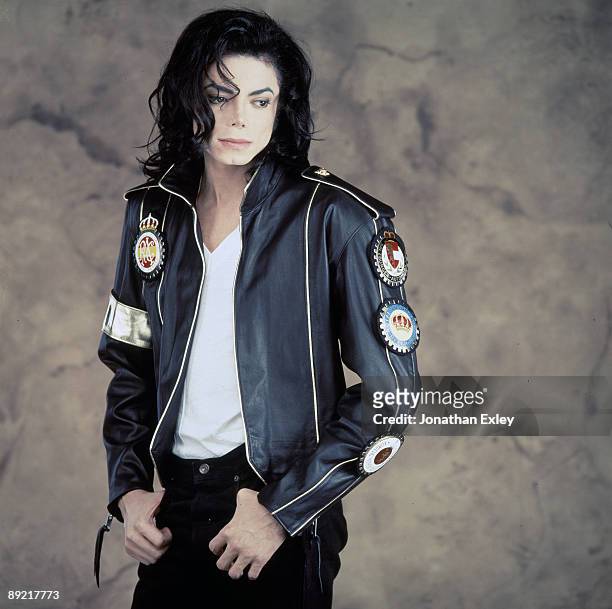 Singer/Songwriter Michael Jackson pose for a portrait session in Los Angeles.