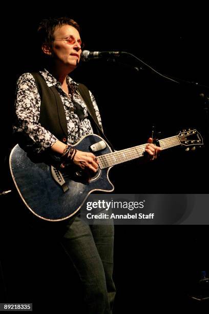 Mary Gauthier performs on stage at Purcell Room on July 23, 2009 in London, England.