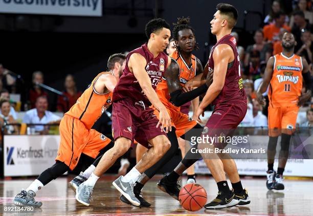 Travis Trice of the Bullets in action during the round 10 NBL match between the Cairns Taipans and the Brisbane Bullets at Cairns Convention Centre...