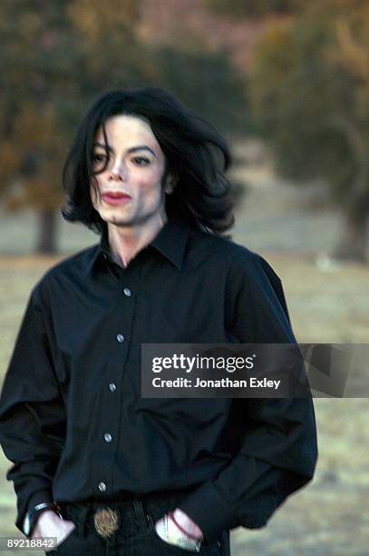 Singer/Songwriter Michael Jackson photographed at the Neverland Ranch in October 2005.