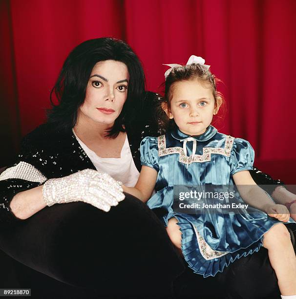 Singer/Songwriter Michael Jackson and daughter Paris Michael Katherine Jackson photographed at Neverland Ranch Vibe Magazine on December 17, 2001.