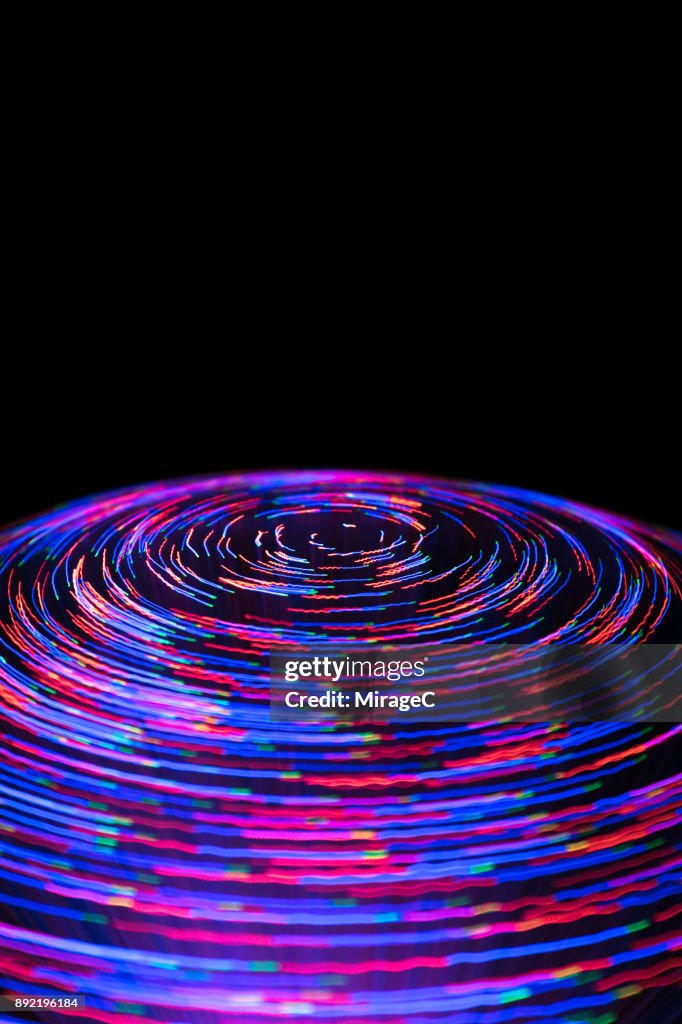 Colorful Spinning Light Trail