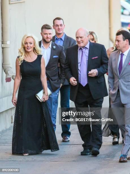 Terry Bradshaw and Tammy Bradshaw are seen arriving at 'Jimmy Kimmel Live' on December 13, 2017 in Los Angeles, California.