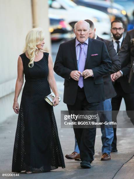Terry Bradshaw and Tammy Bradshaw are seen arriving at 'Jimmy Kimmel Live' on December 13, 2017 in Los Angeles, California.