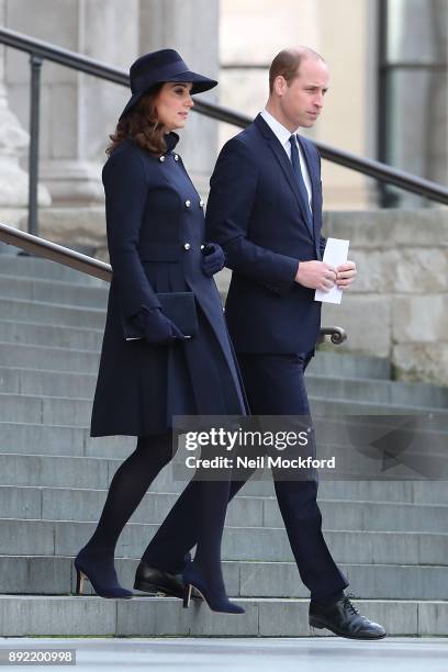 Catherine, Duchess of Cambridge and Prince William, Duke of Cambridge attend the Grenfell Tower national memorial service held at St Paul's Cathedral...
