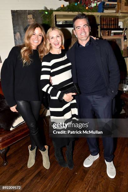 Kelly Killoren Bensimon, Kelly Rutherford and Andrew Freesmeier attend Ken Fulk's "Old-Fashioned Tequila-Fueled Holiday Party" at Ken Fulk Tribeca on...