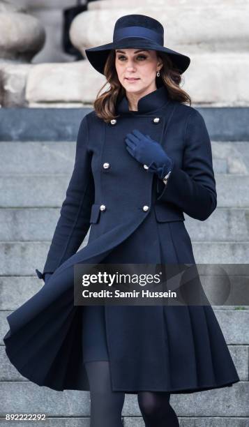 Catherine, Duchess of Cambridge attends the Grenfell Tower national memorial service held at St Paul's Cathedral on December 14, 2017 in London,...