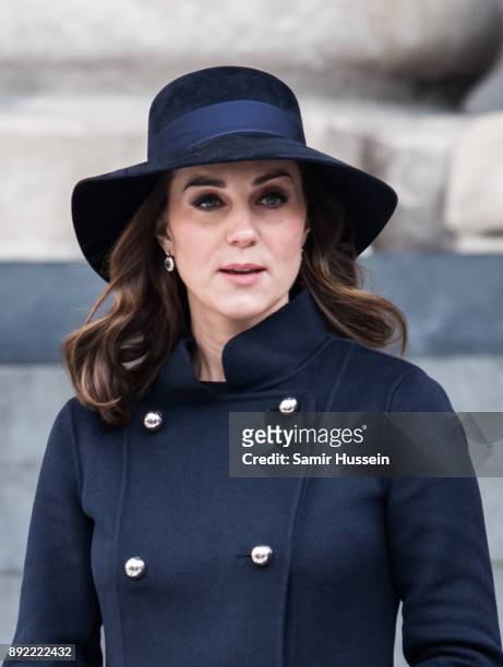 Catherine, Duchess of Cambridge attends the Grenfell Tower national memorial service held at St Paul's Cathedral on December 14, 2017 in London,...
