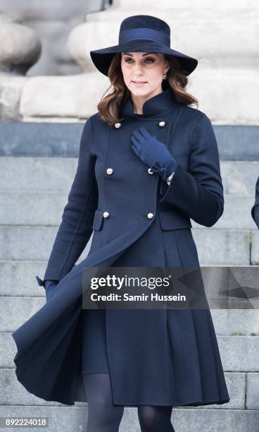 Catherine, Duchess of Cambridge attends the Grenfell Tower national memorial service held at St Paul's Cathedral on December 14, 2017 in London,...