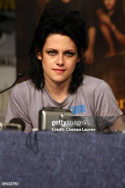 Actress Kristen Stewart attends the "New Moon" Press Conference at Hilton San Diego Bayfront Hotel on July 23, 2009 in San Diego, California.