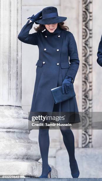 Catherine, Duchess of Cambridge attends the Grenfell Tower national memorial service held at St Paul's Cathedral on December 14, 2017 in London,...