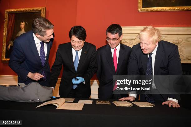 Defence Secretary Gavin Williamson , Japanese Defence Minister Itsunori Onodera , Japan's Foreign Minister Taro Kono and Britain's Foreign Secretary...