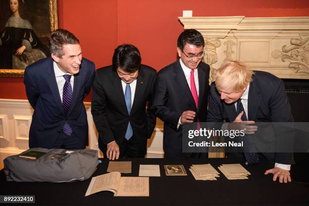 Defence Secretary Gavin Williamson , Japanese Defence Minister Itsunori Onodera , Japan's Foreign Minister Taro Kono and Britain's Foreign Secretary...