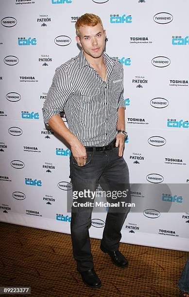 Actor Kellan Lutz attends the Wired Cafe during the 2009 Comic-Con International on July 23, 2009 in San Diego, California.