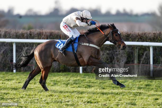 Tom Scudamore riding Padleyourowncanoe clear the last to win The Dave Criddle Travel & Thomas Cook Holidays Handicap Hurdle Race at Taunton...