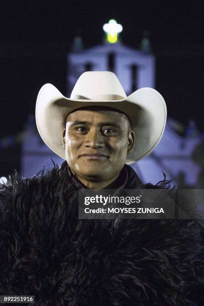 An indigenous Chamula man attends a political meeting of the pre-candidate for the Mexican presidency by the ruling Revolutionary Institutional Party...