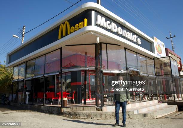 Life is returning to Mosul including enterprising business men. Here Mosul's version of McDonald's. Mosul, Iraq, 12 December 2017