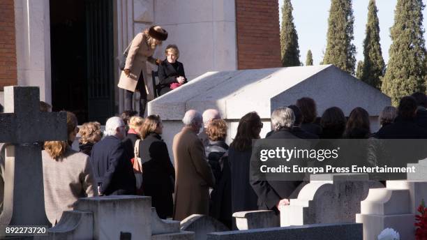 Maria Suelves attends Funeral Service For Countess of Romanones on December 13, 2017 in Guadalajara, Spain.