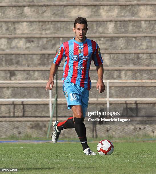 Blazej Augustyn of Catania plays in a friendly match between Calcio Catania and Ceahlaul Piatra Neamt on July 23, 2009 in Assisi, Italy.