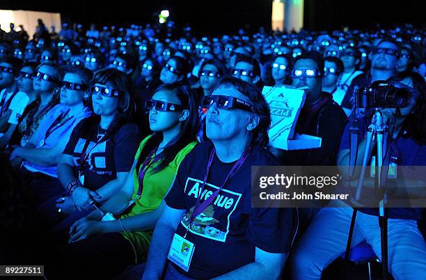 Fans at the "Avatar" Q&A during Comic-Con 2009 held at San Diego Convention Center on July 23, 2009 in San Diego, California.