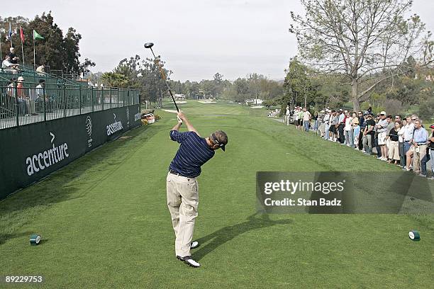 Davis Love III during the semifinal round of the WGC - Accenture Match Play Championship held at La Costa Resort and Spa in Carlsbad, California, on...