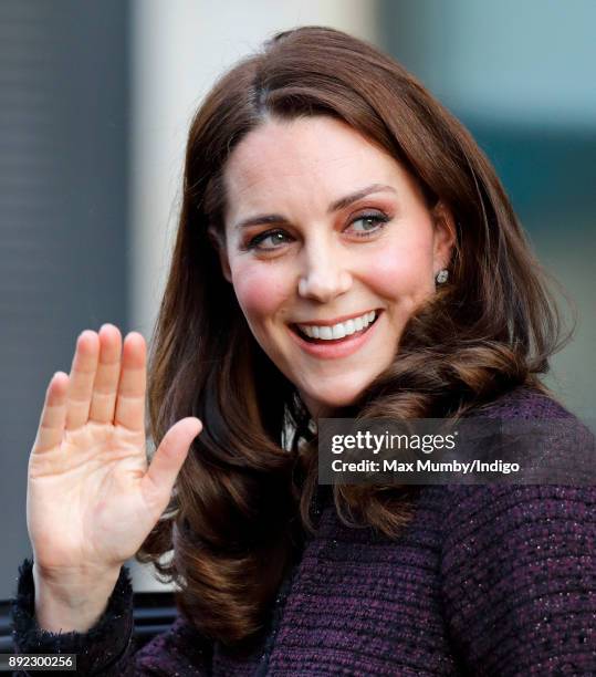 Catherine, Duchess of Cambridge attends the 'Magic Mums' community Christmas party held at Rugby Portobello Trust on December 12, 2017 in London,...