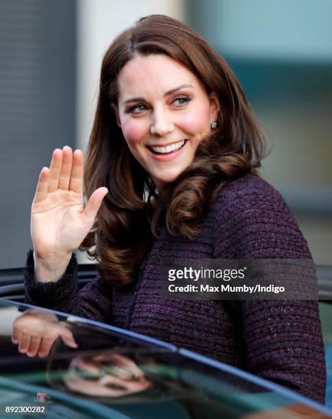 Catherine, Duchess of Cambridge attends the 'Magic Mums' community Christmas party held at Rugby Portobello Trust on December 12, 2017 in London,...