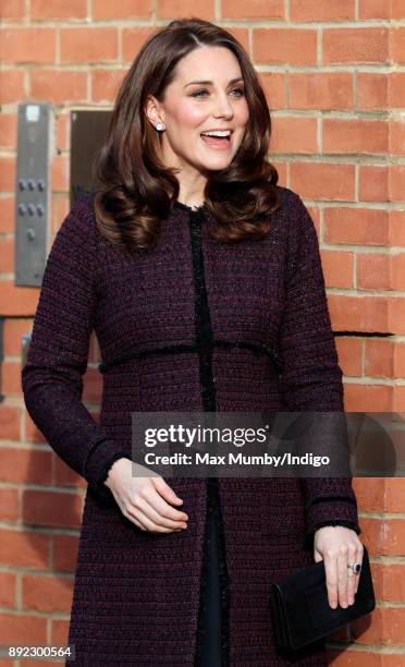 Catherine, Duchess of Cambridge attends the 'Magic Mums' community Christmas party held at Rugby Portobello Trust on December 12, 2017 in London,...