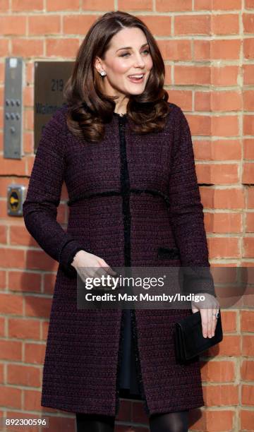 Catherine, Duchess of Cambridge attends the 'Magic Mums' community Christmas party held at Rugby Portobello Trust on December 12, 2017 in London,...