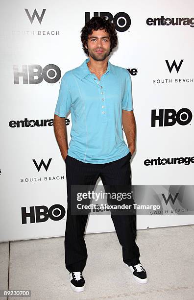 Adrian Grenier unveils the Entourage Bungalow at W South Beach on July 23, 2009 in Miami Beach, Florida.