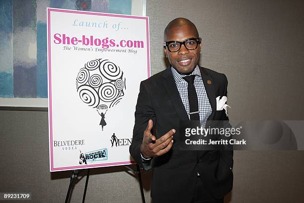 Keino Benjamin attends the She-Blogs.com Launch Party at Saks Fifth Avenue on July 23, 2009 in New York City.