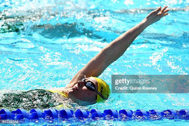 Australian swimmner Sarah Katsoulis during practice at the 13th FINA World Championships at the Stadio del Nuoto on July 24, 2009 in Rome, Italy.