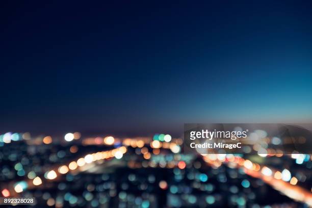 city night bokeh - street light stock pictures, royalty-free photos & images