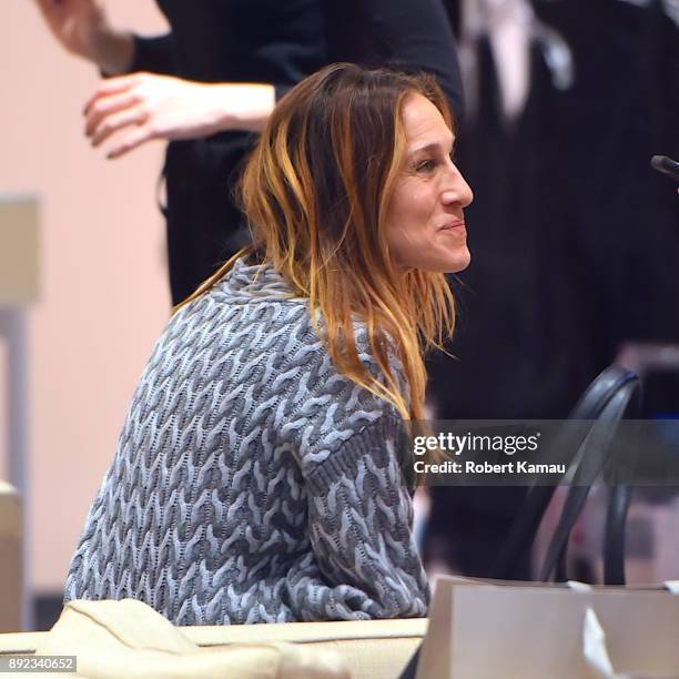 Sarah Jessica Parker seen at 'SJP' pop-up store in Midtown Manhattan on December 13, 2017 in New York City.