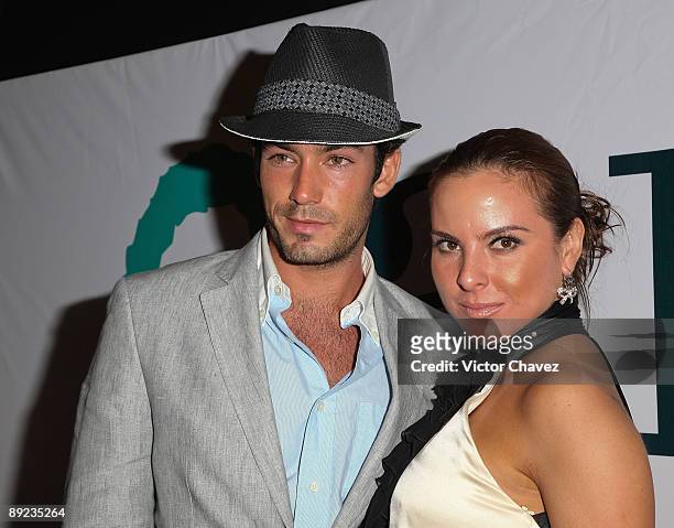 Actor Aaron Diaz and actress Kate Del Castillo attend the 2009 Miss Spain Pageant at Centro de Convenciones de Cancun on July 19, 2009 in Cancun,...