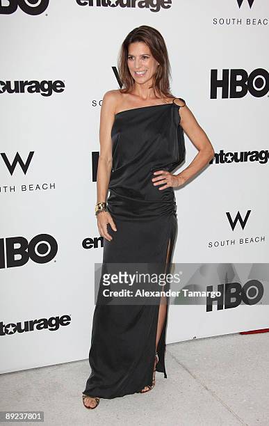 Perrey Reeves unveils the Entourage Bungalow at W South Beach on July 23, 2009 in Miami Beach, Florida.
