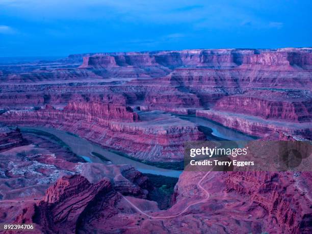 dead horse point sp, gooseneck of the colorado river - slickrock trail stock pictures, royalty-free photos & images