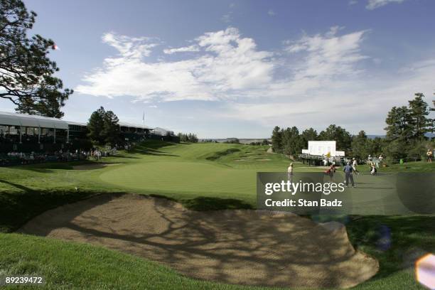 Course scenic of the 18th during the third round of The INTERNATIONAL held at Castle Pines Golf Club in Castle Rock, Colorado, on August 12, 2006.