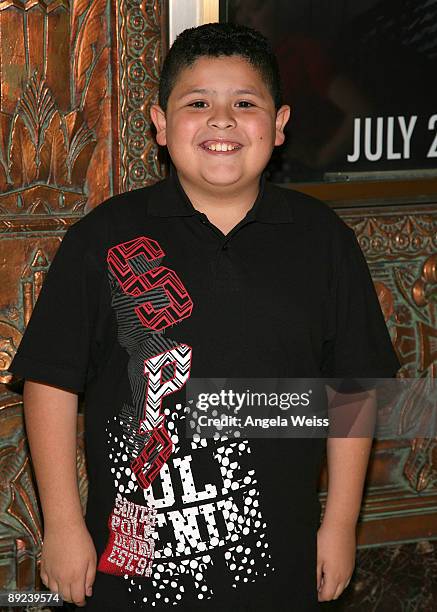 Actor Rico Rodriguez arrives to the opening night of "Fiddler On The Roof" at the Pantages Theatre on July 23, 2009 in Hollywood, California.