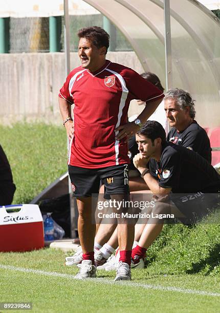 Walter Novellino coach of Reggina during friendly match played between Reggina and Cisco Roma on July 24, 2009 in Roccaporena di Cascia, Perugia,...