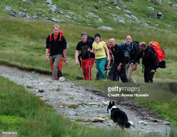 Prince Willliam, Patron of the Centrepoint and Mountain Rescue patron walks with a group of homeless young people helped by Centrepoint on a fell...