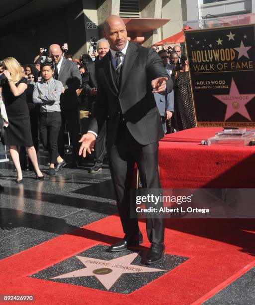 Dwayne Johnson Honored With Star On The Hollywood Walk Of Fame held on December 13, 2017 in Hollywood, California.