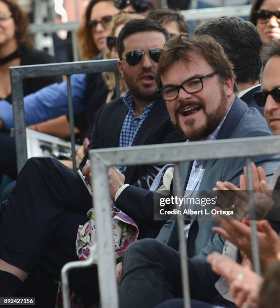 Actor Jack Black at the Dwayne Johnson Star Ceremony On The Hollywood Walk Of Fame held on December 13, 2017 in Hollywood, California.