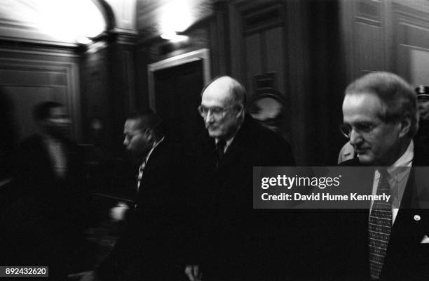 Supreme Court Chief Justice William Rehnquist, who presided over President Bill Clinton's Impeachment Trail, arrives at the East Room of the Capital...