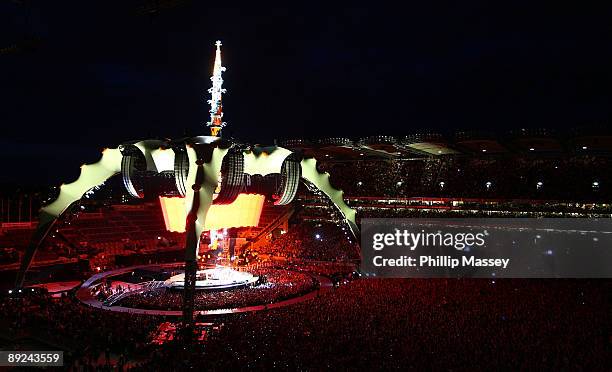 Performs at Croke Park on July 24, 2009 in Dublin, Ireland.