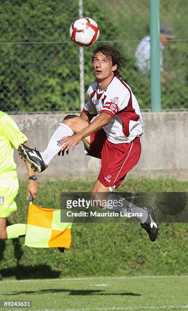 Sergio Volpi of Reggina in action during friendly match played between Reggina and Cisco Roma on July 24, 2009 in Roccaporena di Cascia, Perugia,...