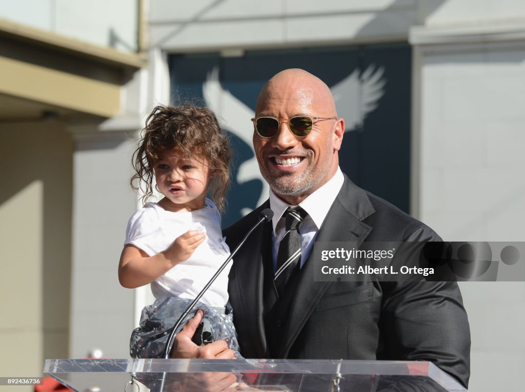 Dwayne Tan Actor Dwayne Johnson and Jasmine Johnson at the Dwayne Johnson Star ...